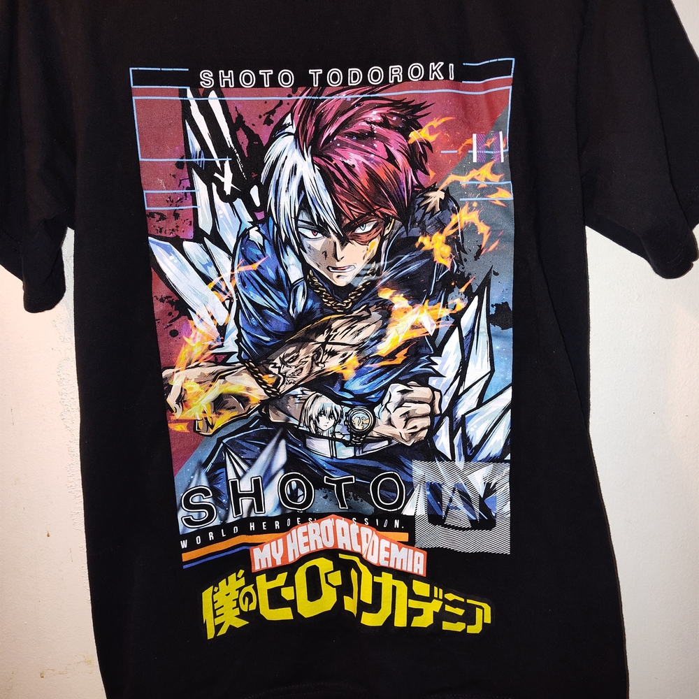 Black Graphic Anime T-Shirt